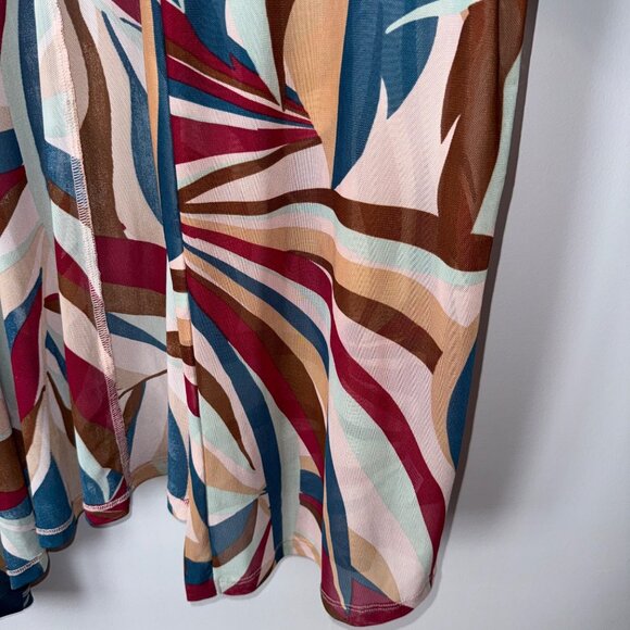 Lane Bryant Womens Abstract Print Kimono Cardigan Size 14/16 Multicolor - Picture 3 of 7